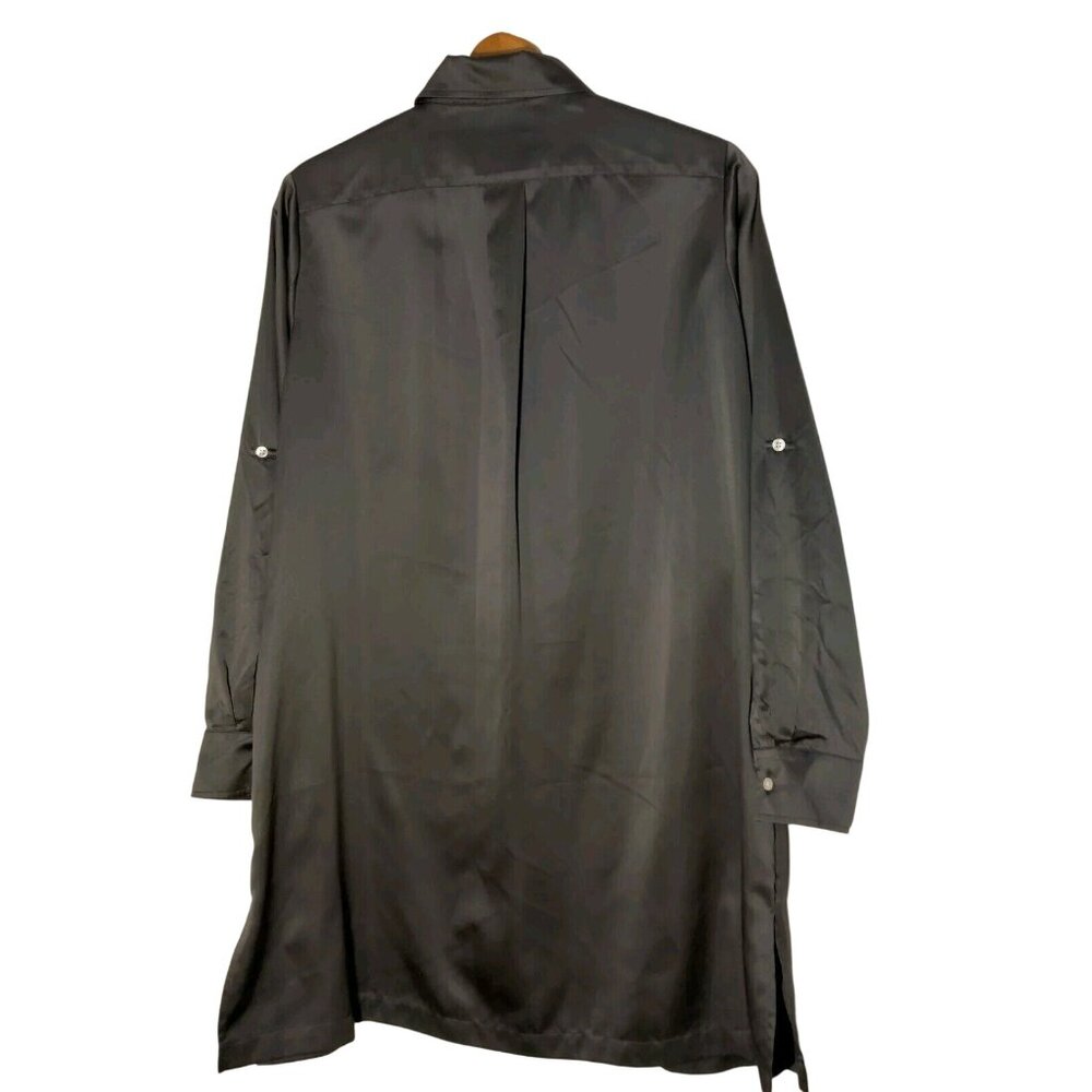 Lauren Ralph Lauren Nightgown Small Sleep Shirt Satin Polyester Gray Long Sleeve - Picture 2 of 12